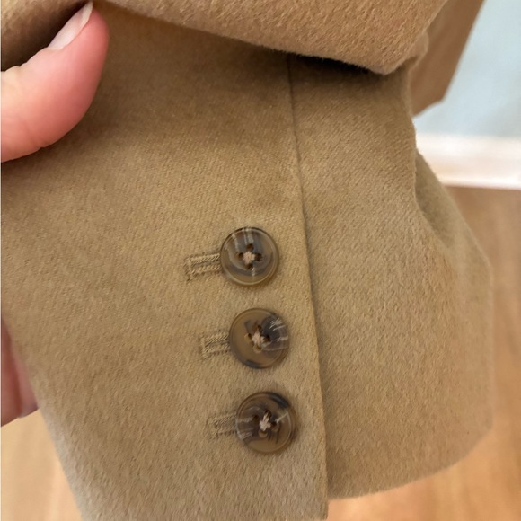 Women’s Lands' End Camel Tan Blazer wool cashmere classic equestrian coat sz 10 - Picture 12 of 16